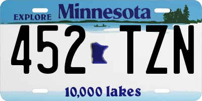 MN license plate 452TZN