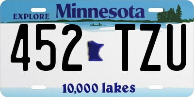 MN license plate 452TZU