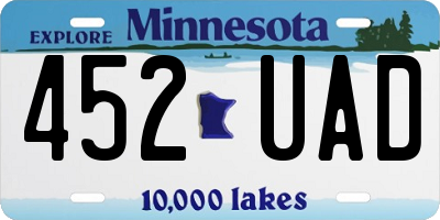 MN license plate 452UAD