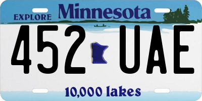 MN license plate 452UAE