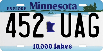MN license plate 452UAG