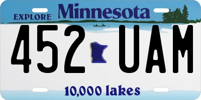 MN license plate 452UAM