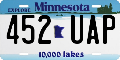 MN license plate 452UAP