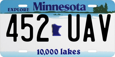 MN license plate 452UAV