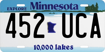MN license plate 452UCA