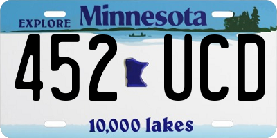 MN license plate 452UCD