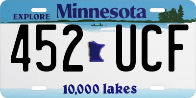 MN license plate 452UCF