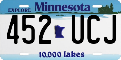 MN license plate 452UCJ