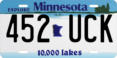 MN license plate 452UCK