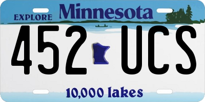 MN license plate 452UCS