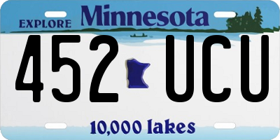 MN license plate 452UCU