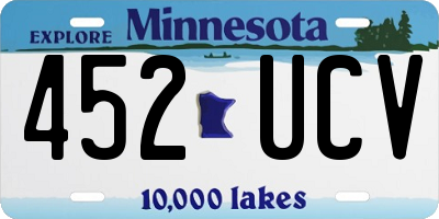 MN license plate 452UCV