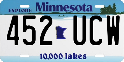 MN license plate 452UCW