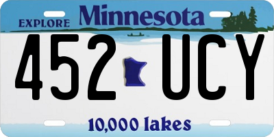 MN license plate 452UCY