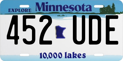 MN license plate 452UDE
