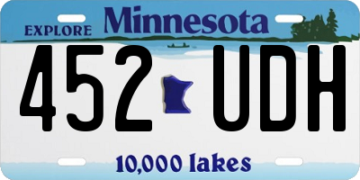 MN license plate 452UDH
