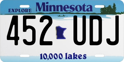 MN license plate 452UDJ