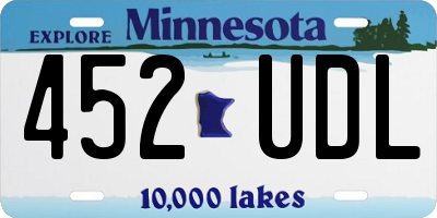 MN license plate 452UDL
