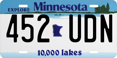 MN license plate 452UDN