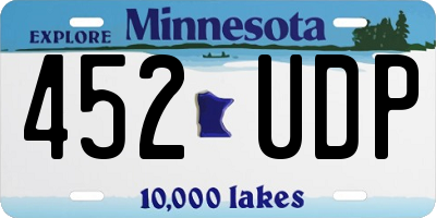 MN license plate 452UDP