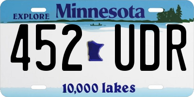 MN license plate 452UDR