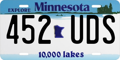 MN license plate 452UDS