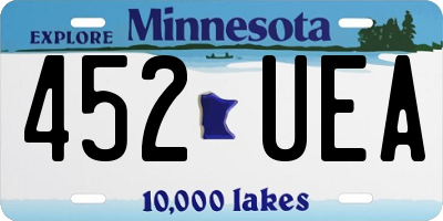 MN license plate 452UEA
