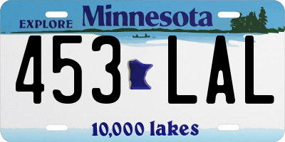 MN license plate 453LAL