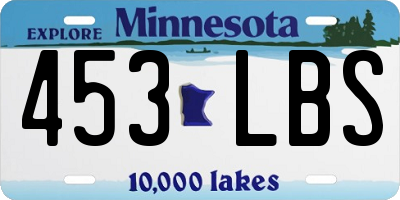 MN license plate 453LBS