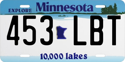 MN license plate 453LBT