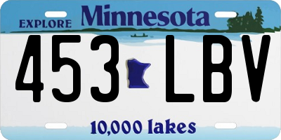 MN license plate 453LBV