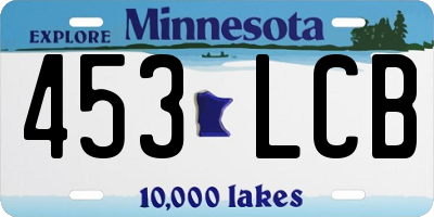 MN license plate 453LCB