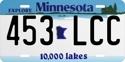 MN license plate 453LCC