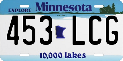 MN license plate 453LCG
