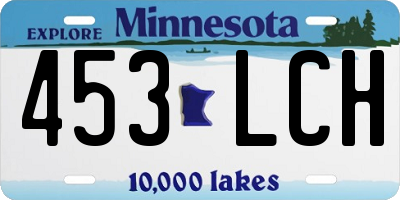 MN license plate 453LCH