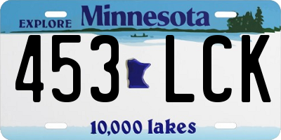 MN license plate 453LCK