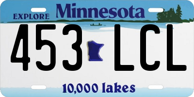 MN license plate 453LCL