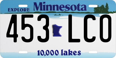 MN license plate 453LCO