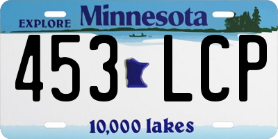 MN license plate 453LCP