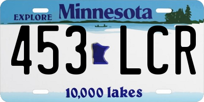 MN license plate 453LCR