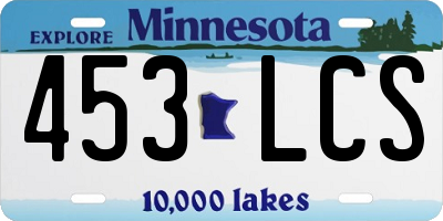 MN license plate 453LCS