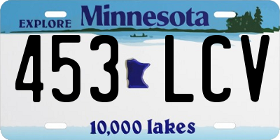 MN license plate 453LCV
