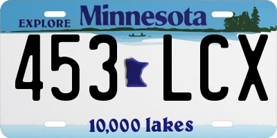 MN license plate 453LCX