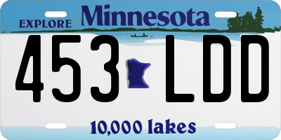 MN license plate 453LDD