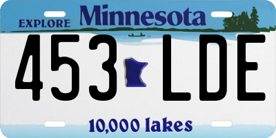 MN license plate 453LDE