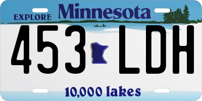 MN license plate 453LDH