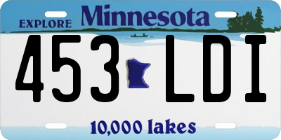 MN license plate 453LDI