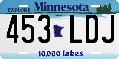 MN license plate 453LDJ