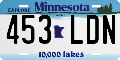 MN license plate 453LDN