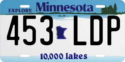 MN license plate 453LDP